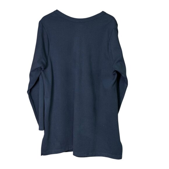 Duluth Trading Co Women’s Navy Ponte Knit Tunic Pockets Size IX - Picture 4 of 11